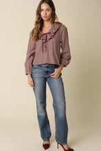 Load image into Gallery viewer, Gingham Ruffled Top