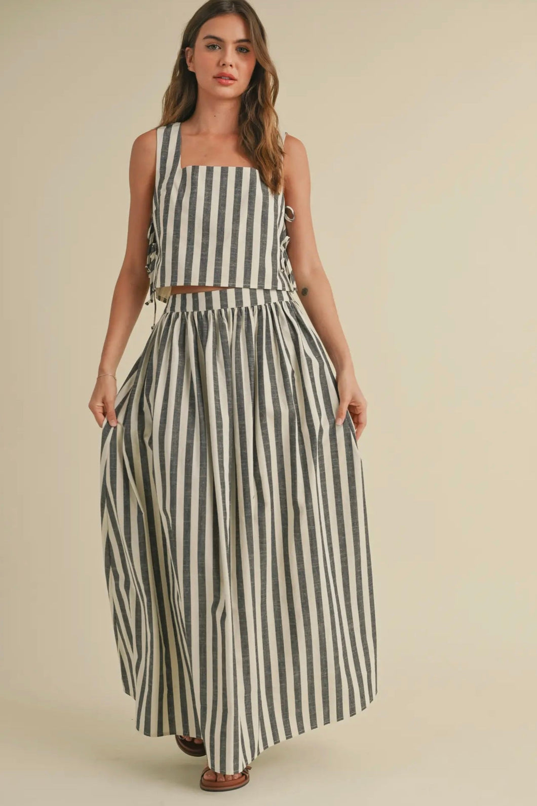Striped Side Tie Set