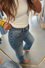 Load image into Gallery viewer, Rhinestone Wide Leg Jean