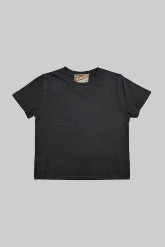 Black t-shirt on a gray background