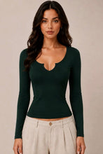 Load image into Gallery viewer, Split Neck Tee