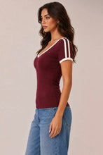 Load image into Gallery viewer, V-Neck Ringer Tee