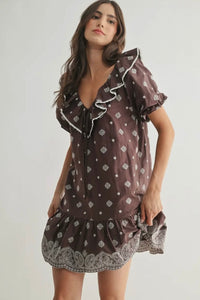 Wide Ruffle Dress
