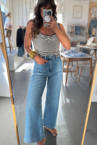 High Waisted Wide Leg Jean