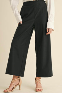 Wide Leg Cropped Work Pants