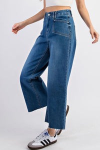 Cropped Straight Leg Jeans