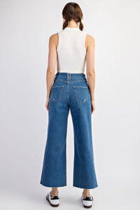 Cropped Straight Leg Jeans