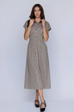 Load image into Gallery viewer, Suede Collar Midi Dress