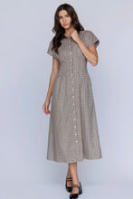 Load image into Gallery viewer, Suede Collar Midi Dress