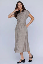 Load image into Gallery viewer, Suede Collar Midi Dress