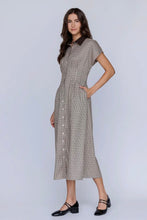 Load image into Gallery viewer, Suede Collar Midi Dress