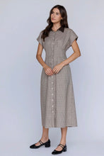 Load image into Gallery viewer, Suede Collar Midi Dress