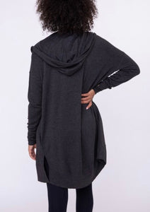Hooded Open Front Cardi