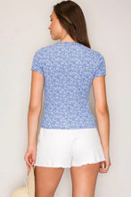 Load image into Gallery viewer, Ditsy Floral Henley Tee