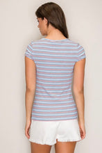 Load image into Gallery viewer, Striped Henley Tee