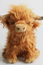 Load image into Gallery viewer, Plush toy highland cow on a white background