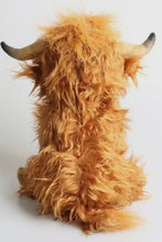 Load image into Gallery viewer, Plush toy shaped like a highland cow on a white background
