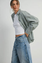 Load image into Gallery viewer, Striped Boyfriend Button Down