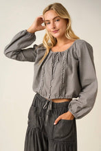 Load image into Gallery viewer, Checkered Ruffle Trim Top