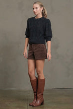 Load image into Gallery viewer, Cable Knit Pointelle Sweater