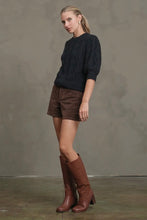 Load image into Gallery viewer, Cable Knit Pointelle Sweater