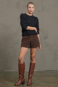 Cable Knit Pointelle Sweater