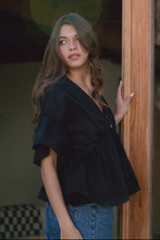 Load image into Gallery viewer, Eyelet Collared Top
