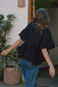 Eyelet Collared Top