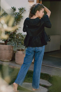 Eyelet Collared Top