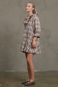 Plaid Ruffle Dress