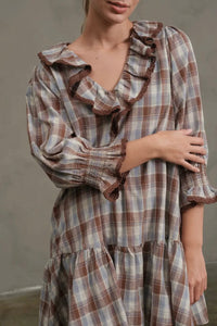 Plaid Ruffle Dress