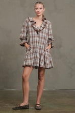 Load image into Gallery viewer, Plaid Ruffle Dress