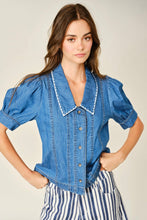 Load image into Gallery viewer, Embroidered Collar Top