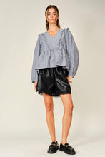Load image into Gallery viewer, Striped Ruffle Top