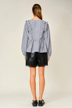 Load image into Gallery viewer, Striped Ruffle Top