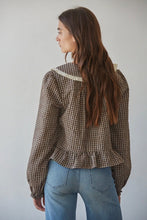 Load image into Gallery viewer, Gingham Peplum Top
