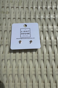 Tiny Cross Earrings