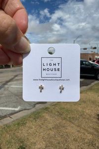 Tiny Cross Earrings