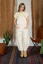 Load image into Gallery viewer, Contrast Stitch Barrel Overalls