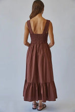 Load image into Gallery viewer, Woman wearing a brown dress with a plain background