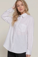 Load image into Gallery viewer, Woman wearing a white shirt against a plain background