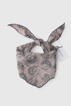 Load image into Gallery viewer, Gray bandana with black patterns on a white background