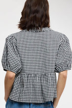 Load image into Gallery viewer, Gingham Collared Top