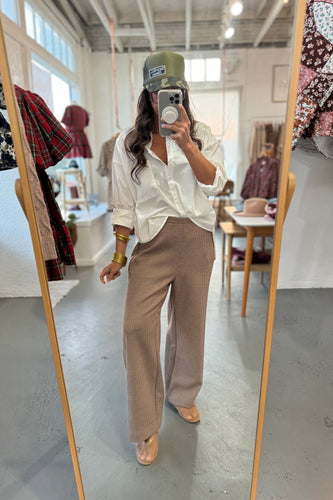 Houndstooth Wide Leg Pants