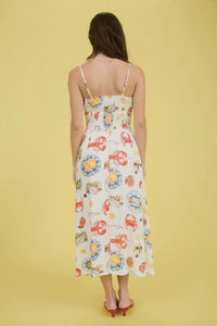 Seaside Print Midi Dress