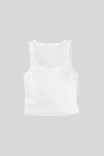Load image into Gallery viewer, White tank top on a light gray background