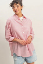 Load image into Gallery viewer, Person wearing a pink checkered shirt and denim shorts on a plain background