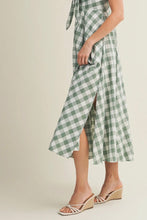 Load image into Gallery viewer, Tie Front Gingham Dress