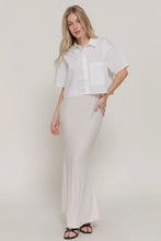 Load image into Gallery viewer, Woman wearing a white outfit on a plain background