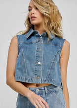 Load image into Gallery viewer, Vintage Rockies Style Jean Vest